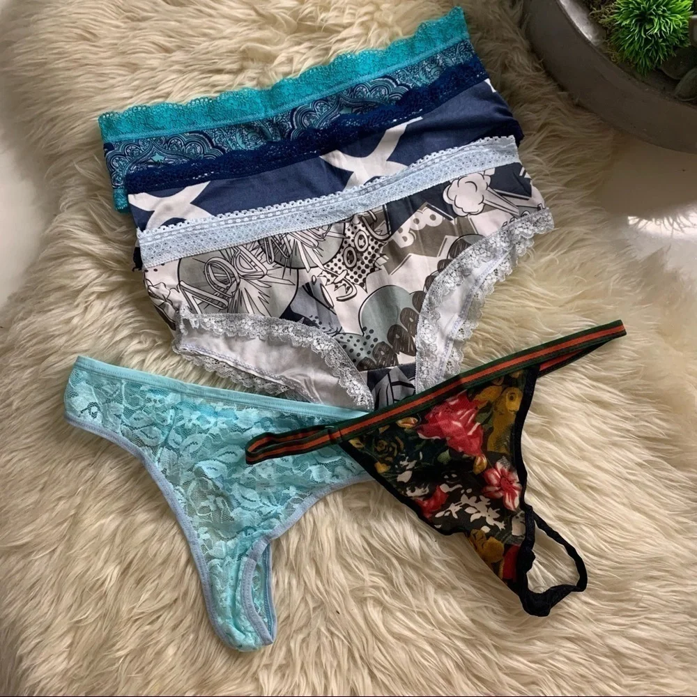New bundle of five women’s underwear size small mixed lot set